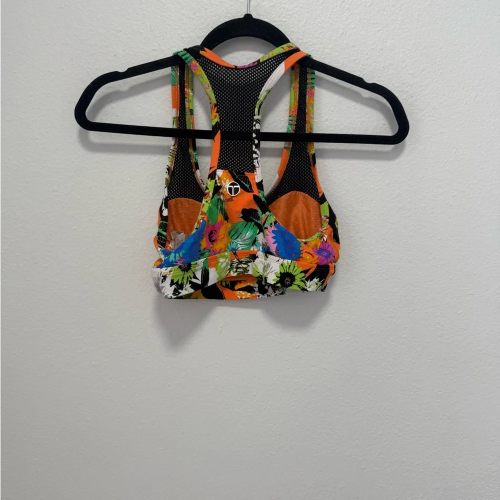 Trina Turk Orange and Black Mesh Sports Bra Size X small - Picture 5 of 5